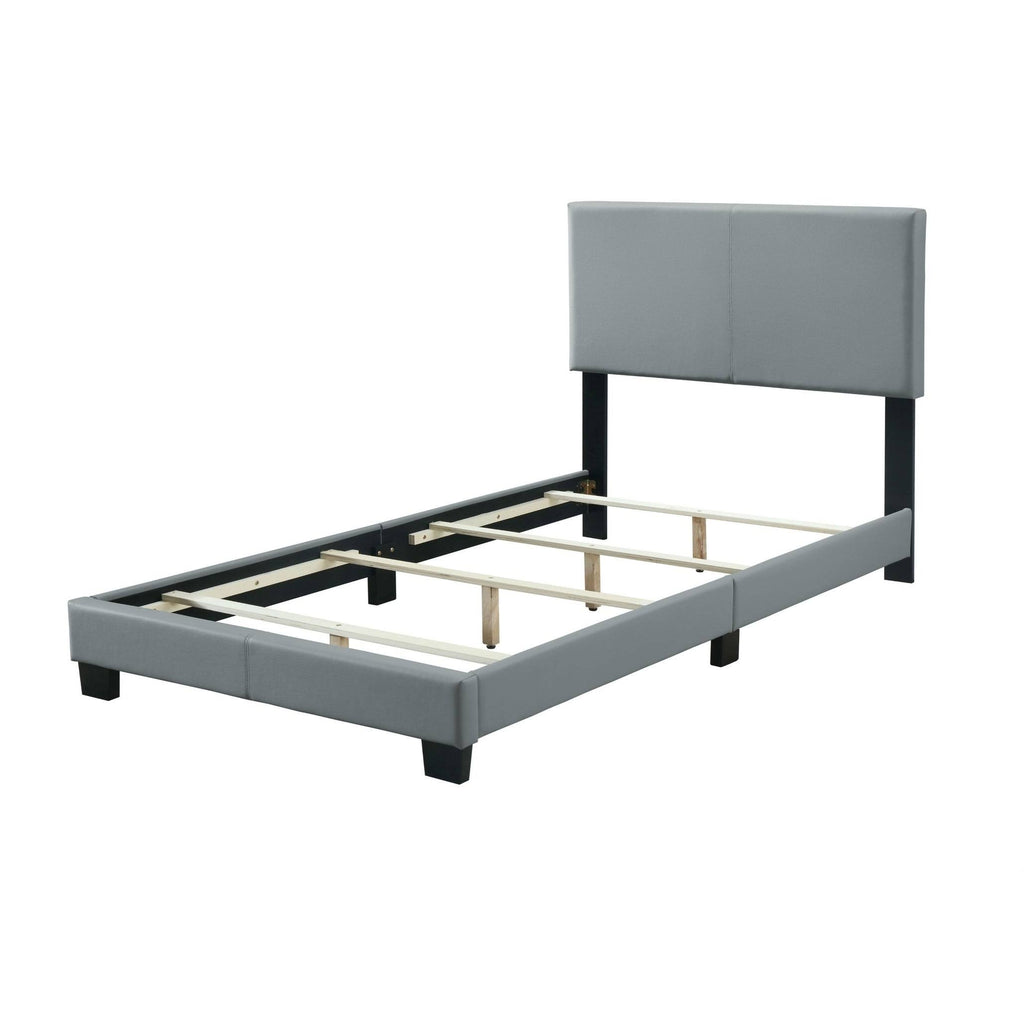 Grey Faux Leather Bed S583