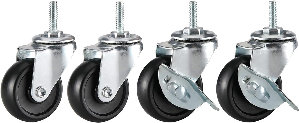 Set of 4 Black Heavy Duty Caster Roller Wheels Y792