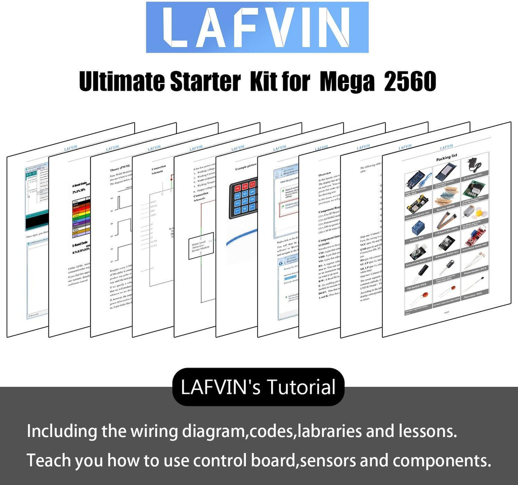 Mega 2560 Project Starter Kit with Tutorial Compatible with Arduino IDE Pack of 2 G8899