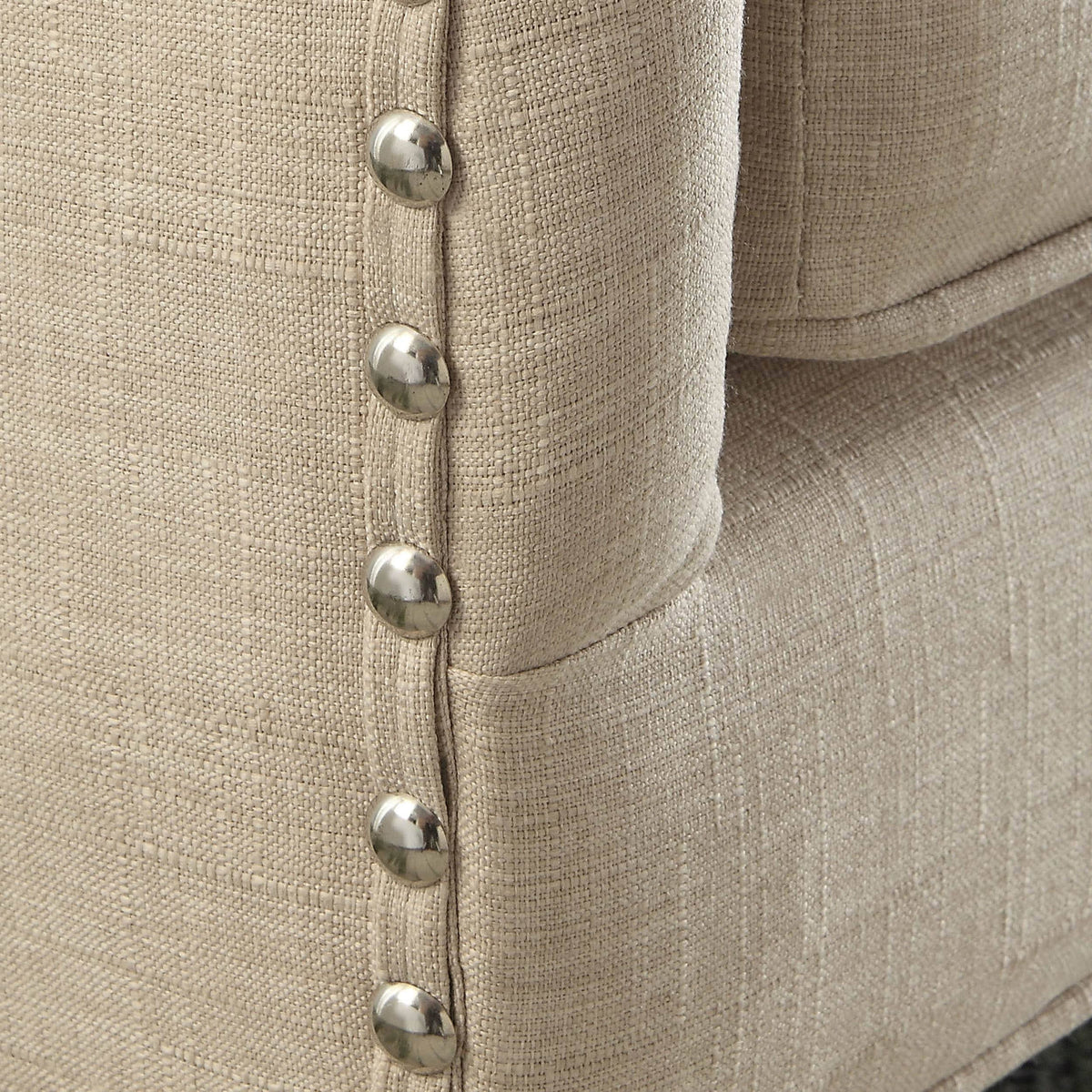 Fabric Wingback Loveseat with Nailhead Accents J128