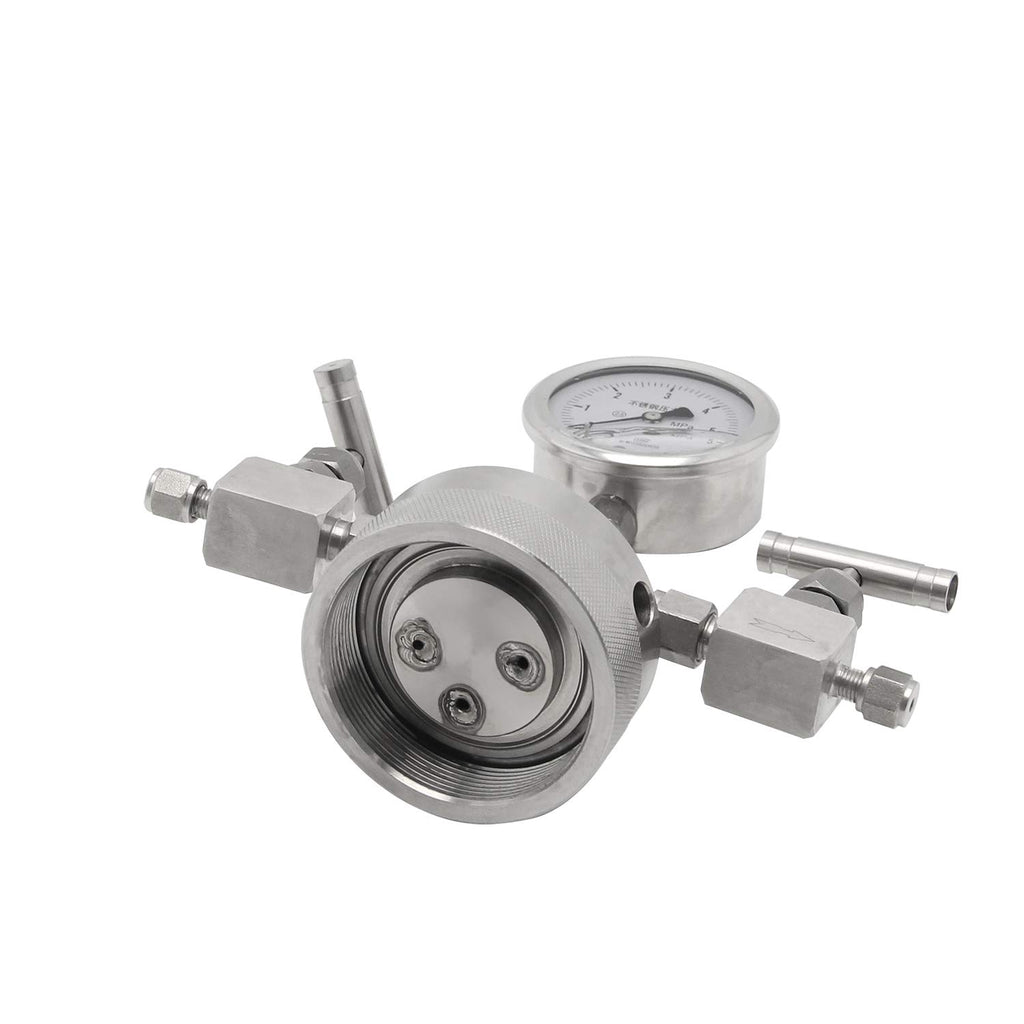 300ml Hydrothermal Synthesis Autoclave Reactor with polytetrafluoroethylene Lining Pressure Gauge V85501