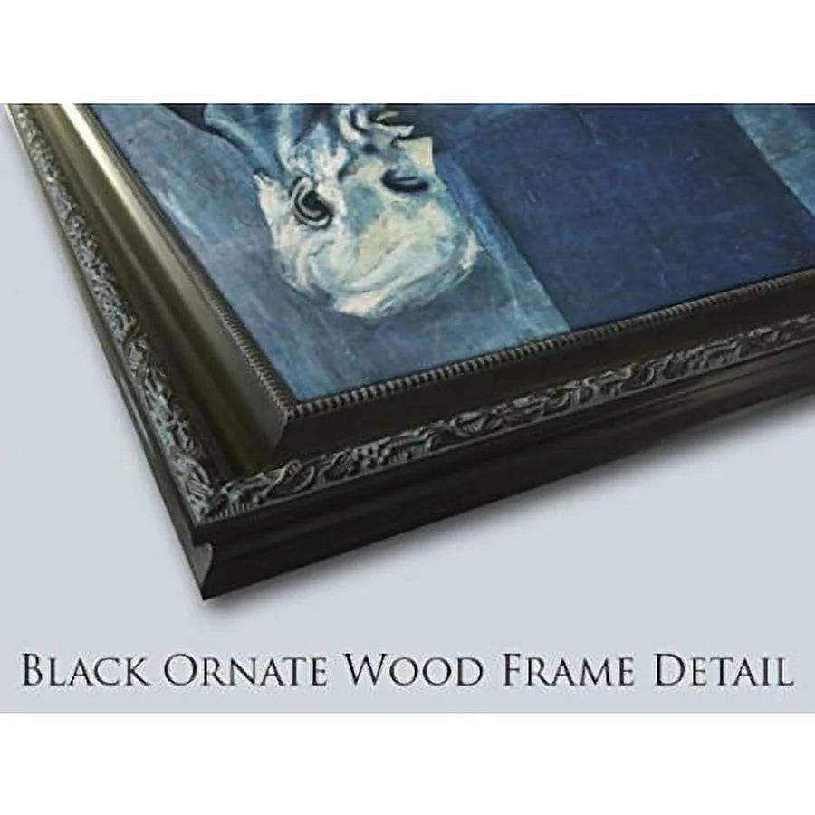 Black Ornate Wood Framed Art Print C291