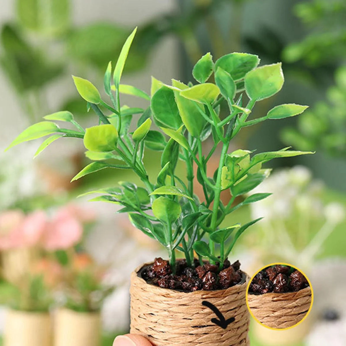 1:12 Scale Miniature Potted Plant Scenery Supplies R285
