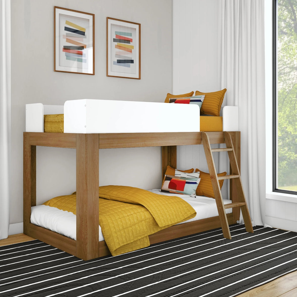 Twin Over Twin Wood Bunk Bed G151591