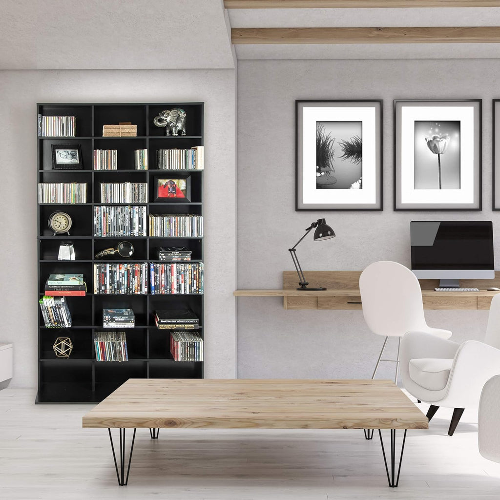 Black Media Storage Tower Cabinet K54130