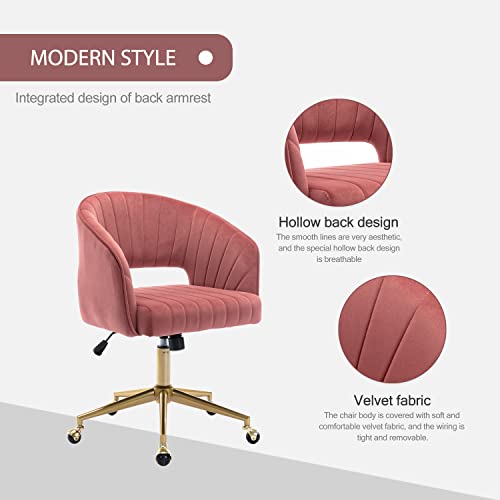 Velvet Ergonomic Upholstered Desk Chair D81119