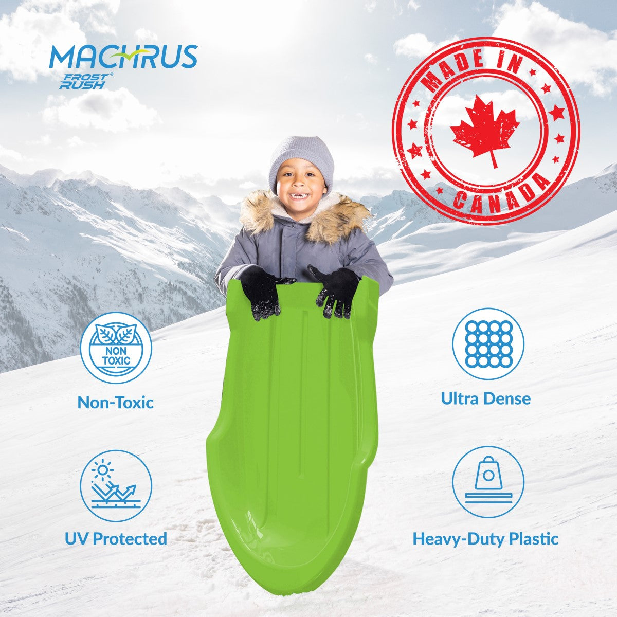 Large Plastic Rocket Shaped Torpedo Snow Sled B16358