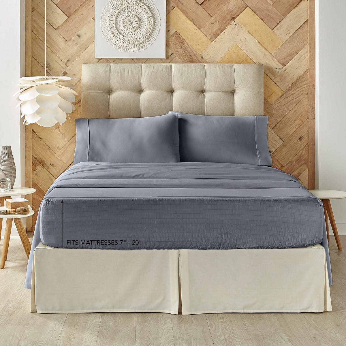 500 Thread Count 4 Piece Bed Sheet Set - Sage - California King A559129