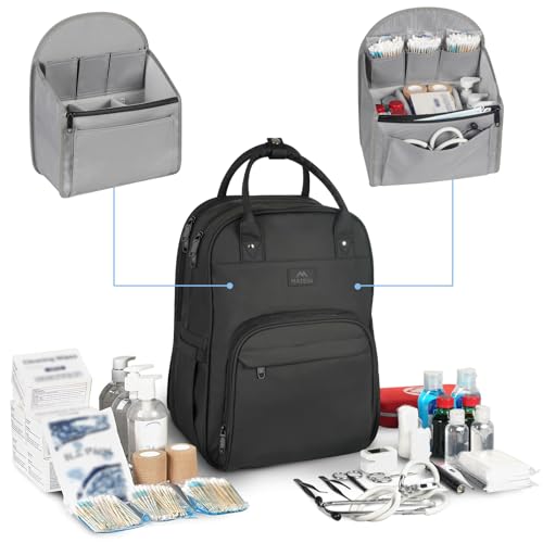 Waterproof Padded Medical Nursing Laptop Backpack with Removable Organizer Q847610