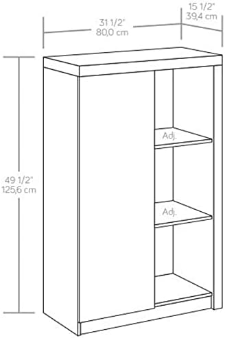 Charcoal Ash Finish Storage Cabinet I7645