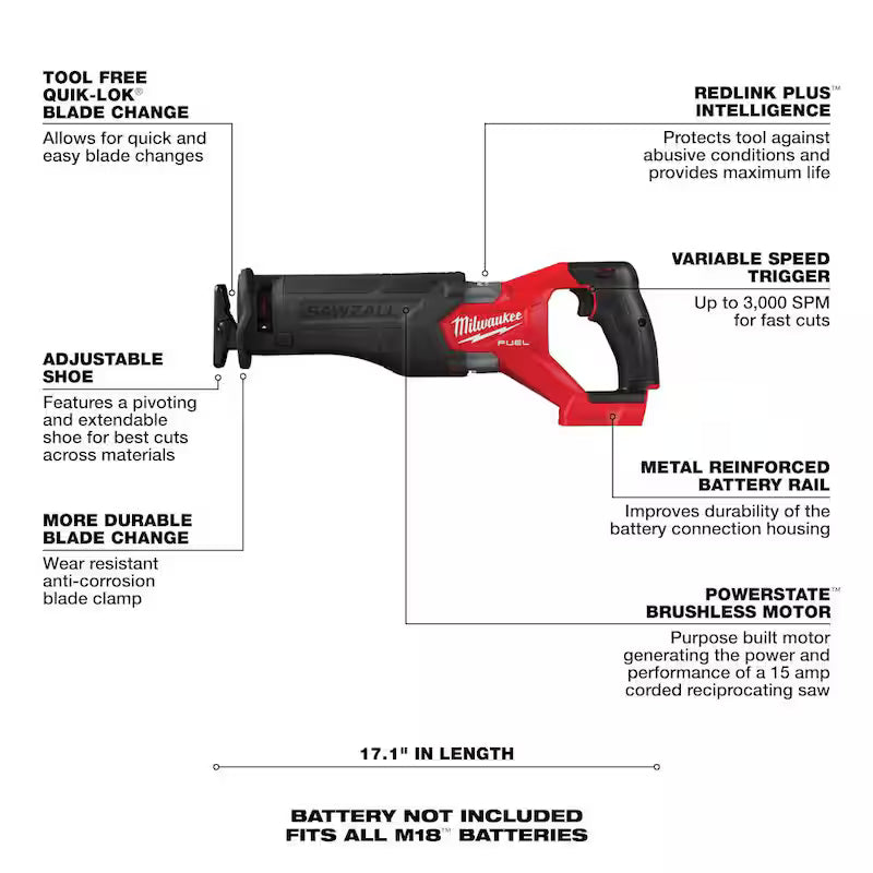 18-V Lithium-Ion Brushless Cordless Reciprocating Saw Kit B218
