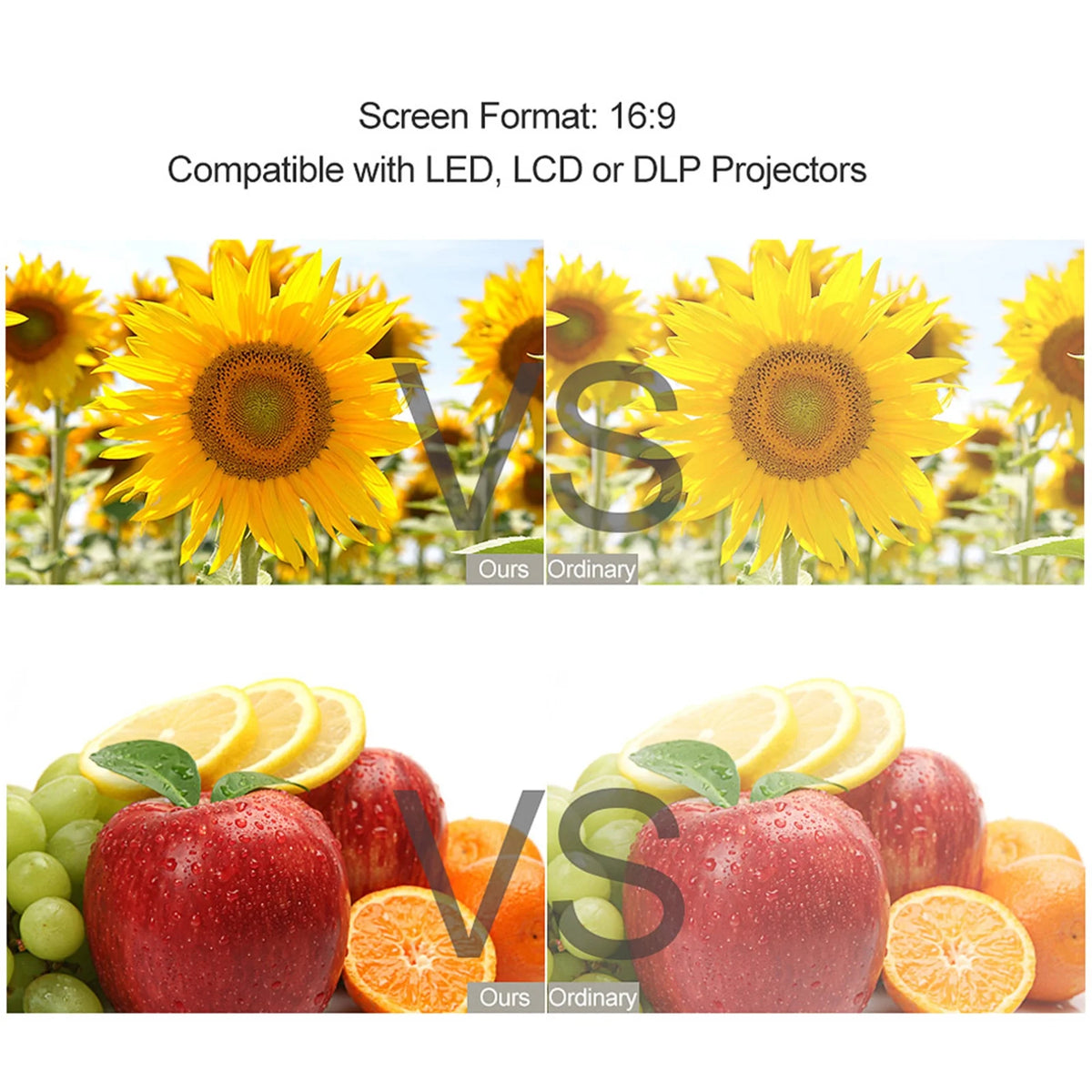 120-inch Portable Projector Screen HD 16:9 W41174