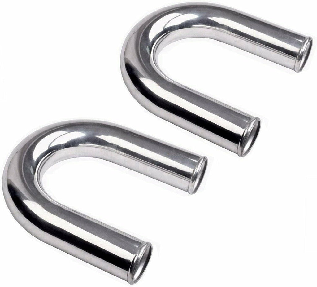 2.5" OD 180 Degree Universal Aluminum Intercooler Intake Pipe 63mm Length 600mm Pack of 2 S72673