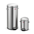 Fingerprint Free Stainless Steel Step on Trash Can Set R490