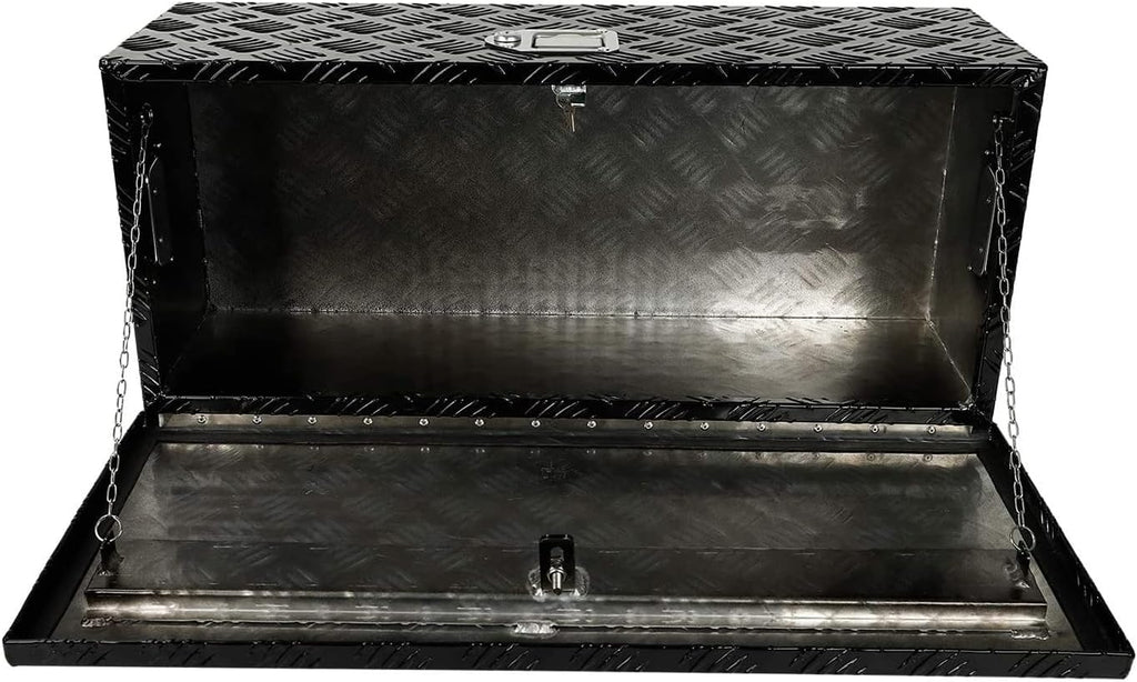 Black Aluminum Pick Up Truck Bed Tool Box with Lock Keys C31607