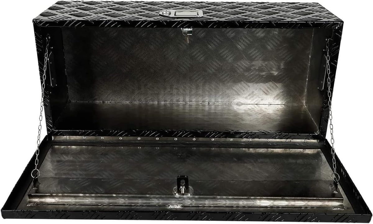 Black Aluminum Pick Up Truck Bed Tool Box with Lock Keys C31607