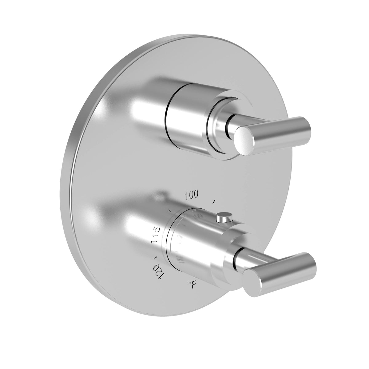 1/2x22 Round Thermostatic Trim Plate with Handle, French Gold (PVD) V59333