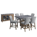 Gray Marble Counter 8-Piece Dining Set C21857