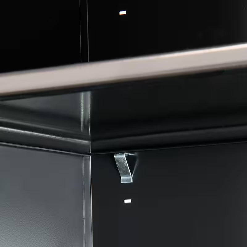 Black and Gray Welded Steel Floor Cabinet N927829