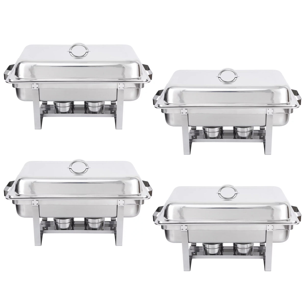 4 Pack 8QT Stainless Steel Chafing Dish Set K469