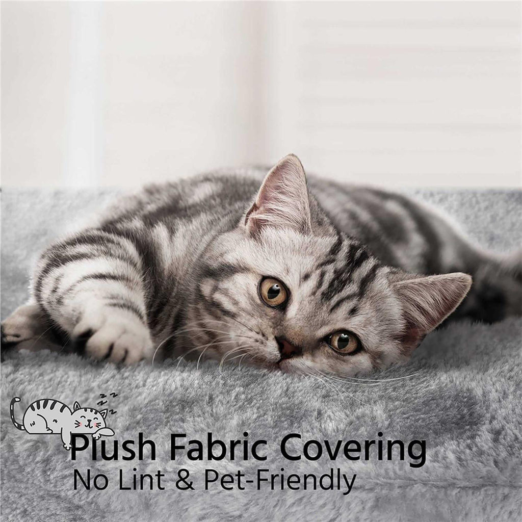 Light Gray Large Cat Tree with Plush Perch T99834