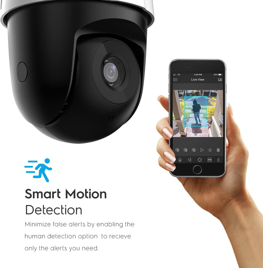 5MP Mini Outdoor WiFi Security IP Camera with Two-Way Audio and Full Color Nightvision L4518