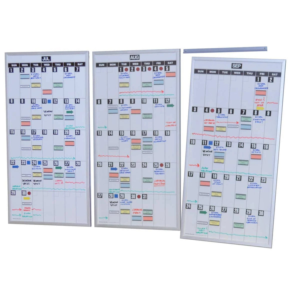 Magnetic Dry-Erase Whiteboard Planning Calendars Set of 3 D776