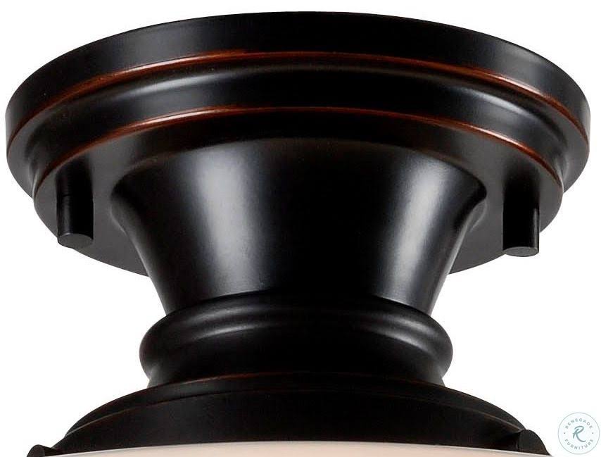 1 Light Flush Mount Oil Rubbed Bronze O241491