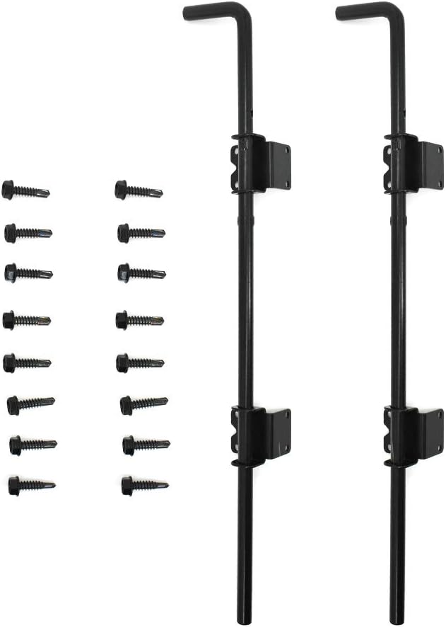 Heavy Duty Steel Gate Drop Rod 18 inch Black Finish 2 Pack M709