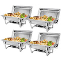 4 Pack 8QT Stainless Steel Chafing Dish Set K469