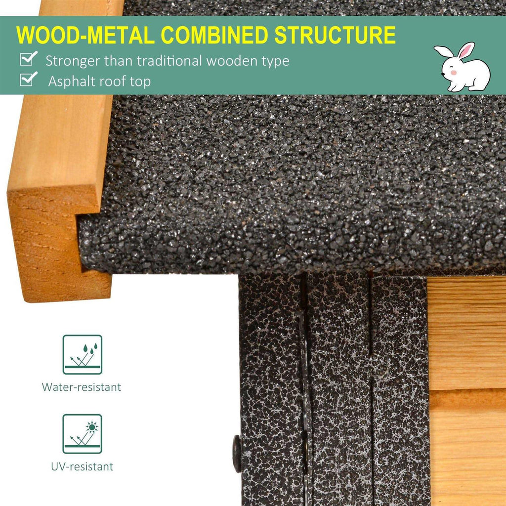 Elevated Wood-metal Pet House with Slide-Out Tray I47332