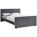 Grey Velvet Full Bed X36640