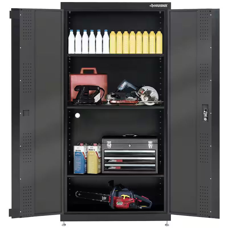 Black and Gray Welded Steel Floor Cabinet N927829
