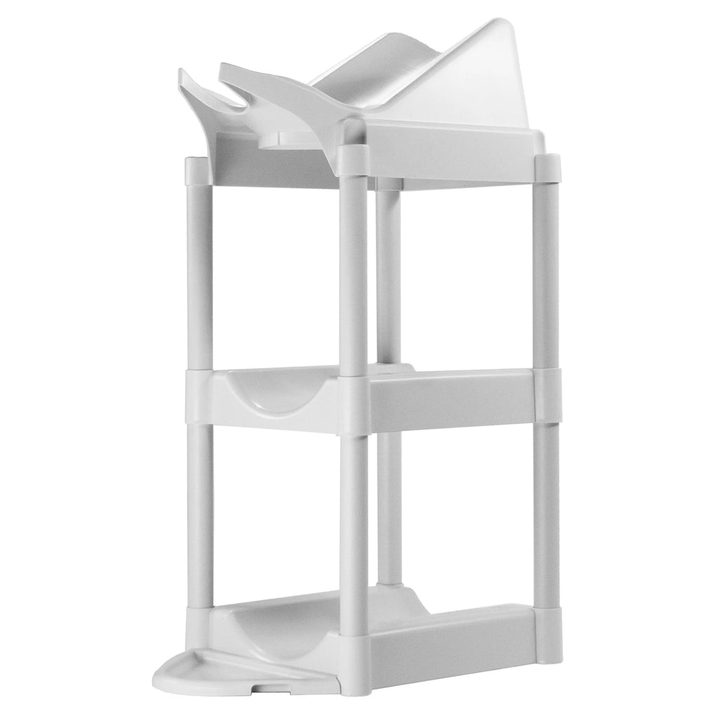 White Plastic Water Bottle Storage and Dispenser E7453