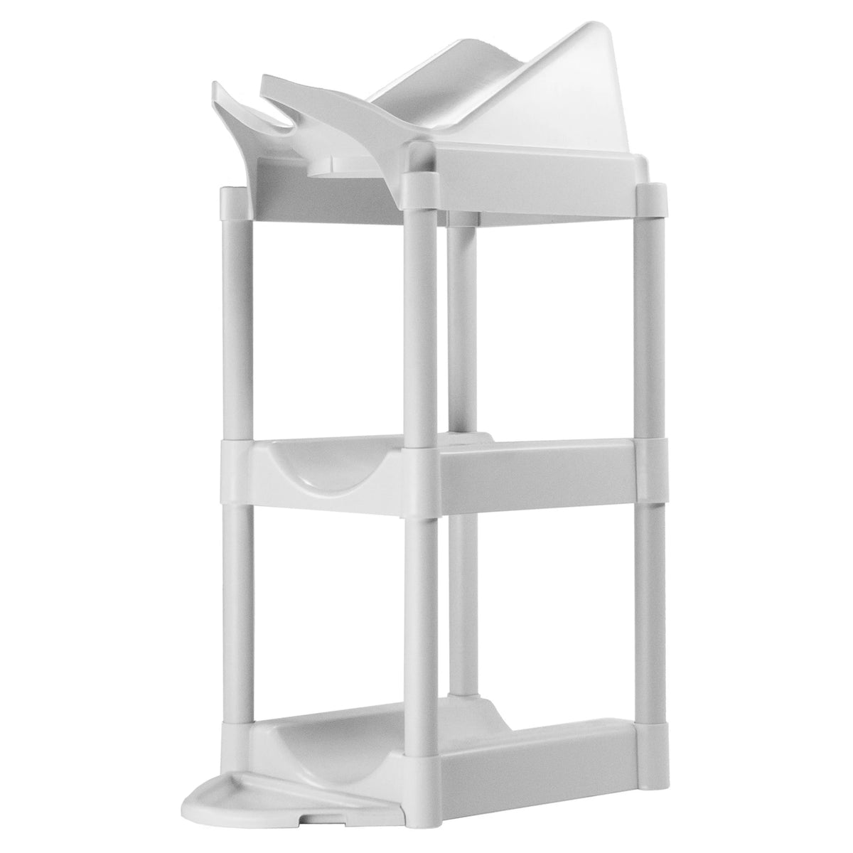 White Plastic Water Bottle Storage and Dispenser E7453