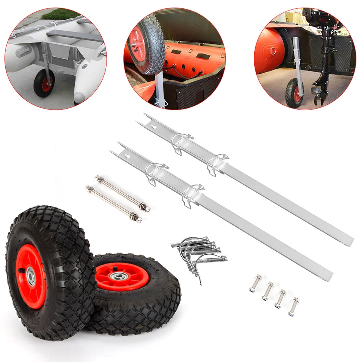Boat Transom Launching Wheels 300 Lbs Q144