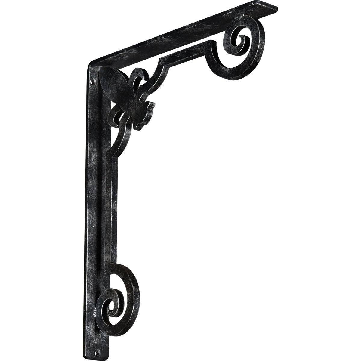 Wrought Iron Bracket Antiqued Silver P831