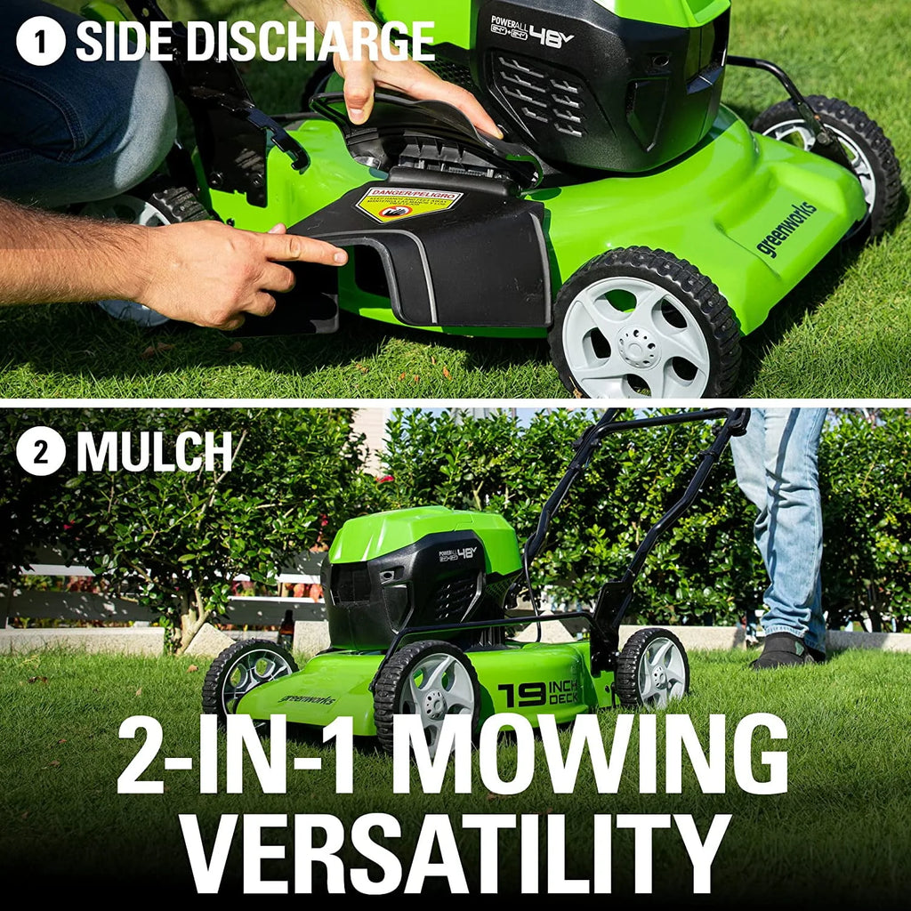 19 Brushless Push Lawn Mower with Batteries and Charger I477867