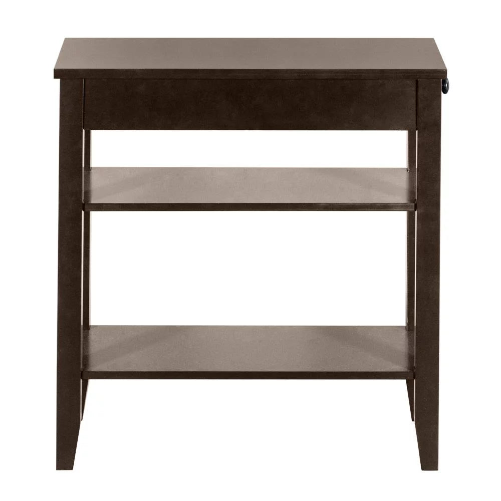 Chair Side End Table with 2 Layers and Shelf A5902