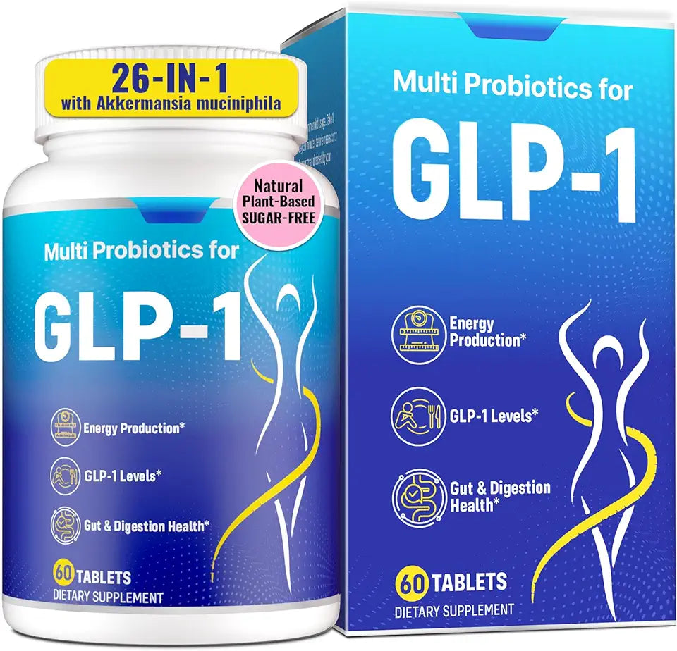 60 Count GLP-1 Supplement with Akkermansia Probiotic, Berberine, Inulin, Turmeric, HMB A57088