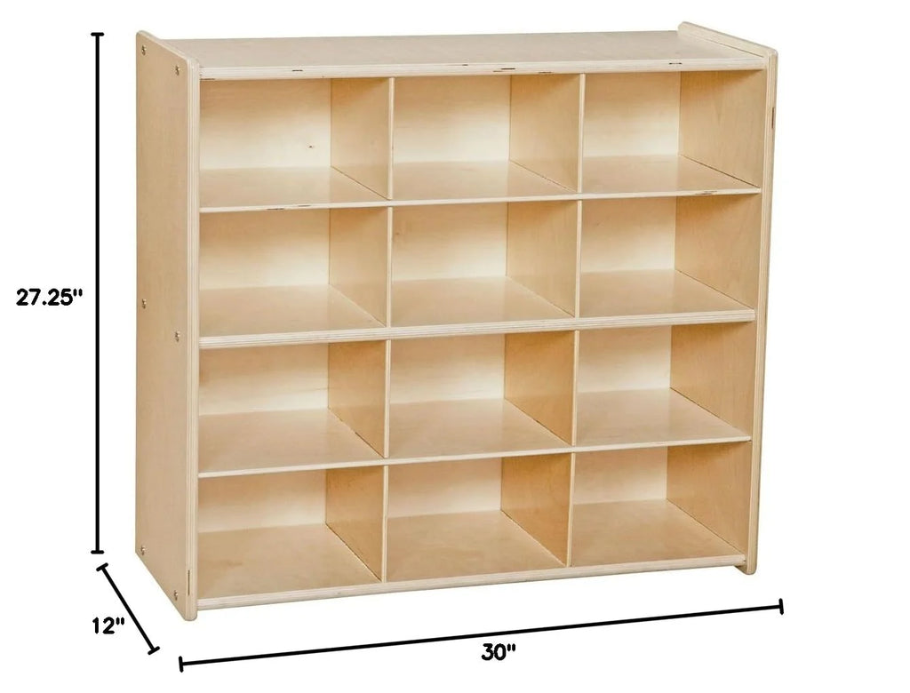 12 Cubbies Birch Plywood Storage Cabinet Q365856