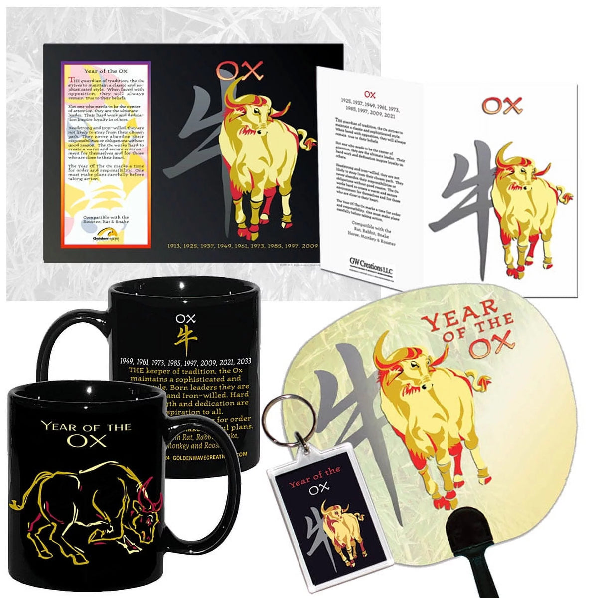 Chinese Zodiac Year of the Ox 6 Piece Gift Set J89260