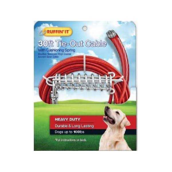 Cable Tie-Out with Cushioning Spring Heavy-Duty F557