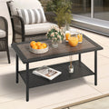 Black Wicker Coffee Table Q852757