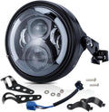 7Inch Round LED Motorcycle Headlights with Housing Bucket Bracket Mount for Amber Turn Signal Lights DRL Hi/Lo Beam Headlamps N7783