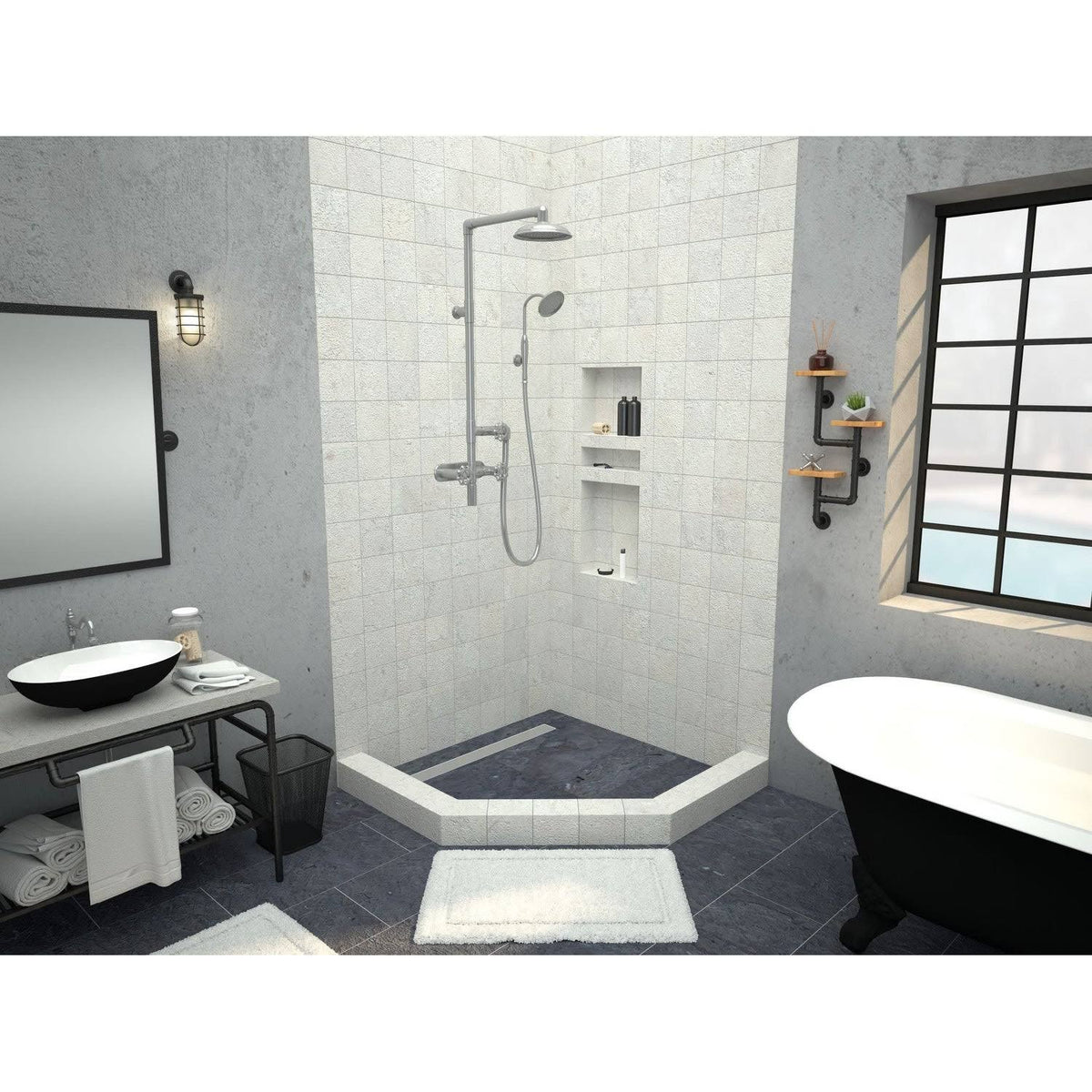 Neo Angle Shower Pan U9709
