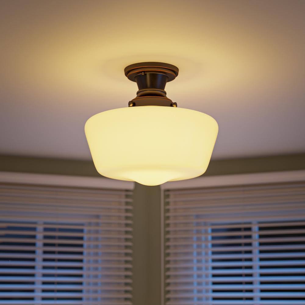 1 Light Flush Mount Oil Rubbed Bronze O241491