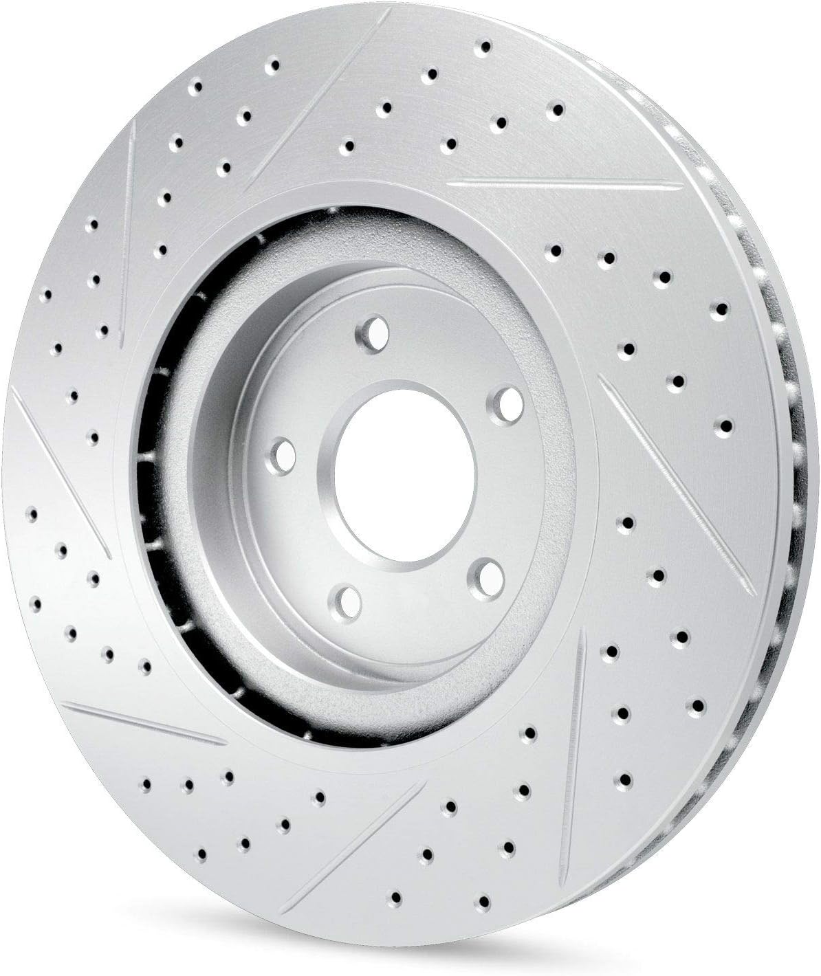 Carbon Geomet Drill/Slot Brake Rotors Kit + Ceramic Brake Pads O812
