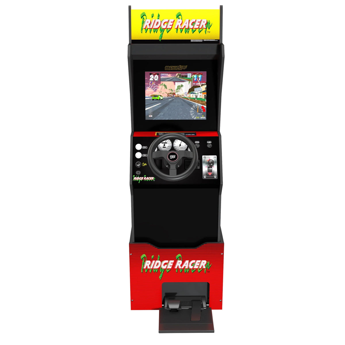 5 Games in 1 Arcade with Rumble Steering Wheel and Lit Marquee M25323