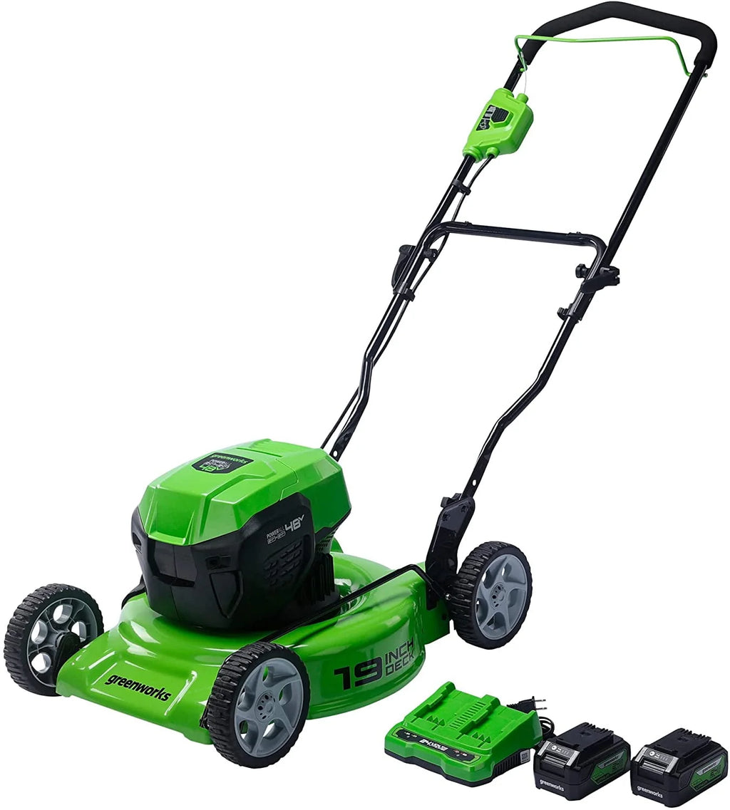 19 Brushless Push Lawn Mower with Batteries and Charger I477867